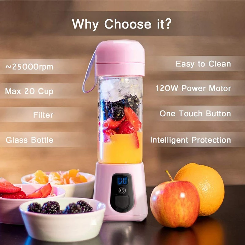 Портативный блендер персональный Блендер с одной чашкой и USB зарядкой