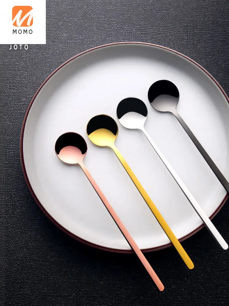 

304 Stainless Steel Coffee Spoon Western Spoon Small Long Spoon Household Small Spoon Stirring Spoon Soup Spoon Spoon Spoon
