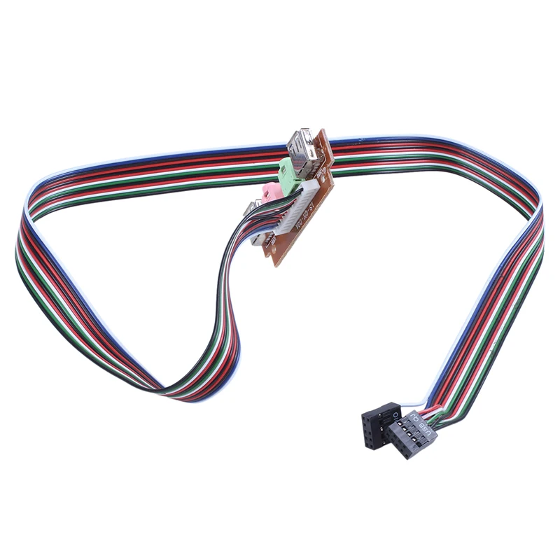 ПК компьютер USB порт Аудио гарнитура микрофон кабель Поддержка Передняя