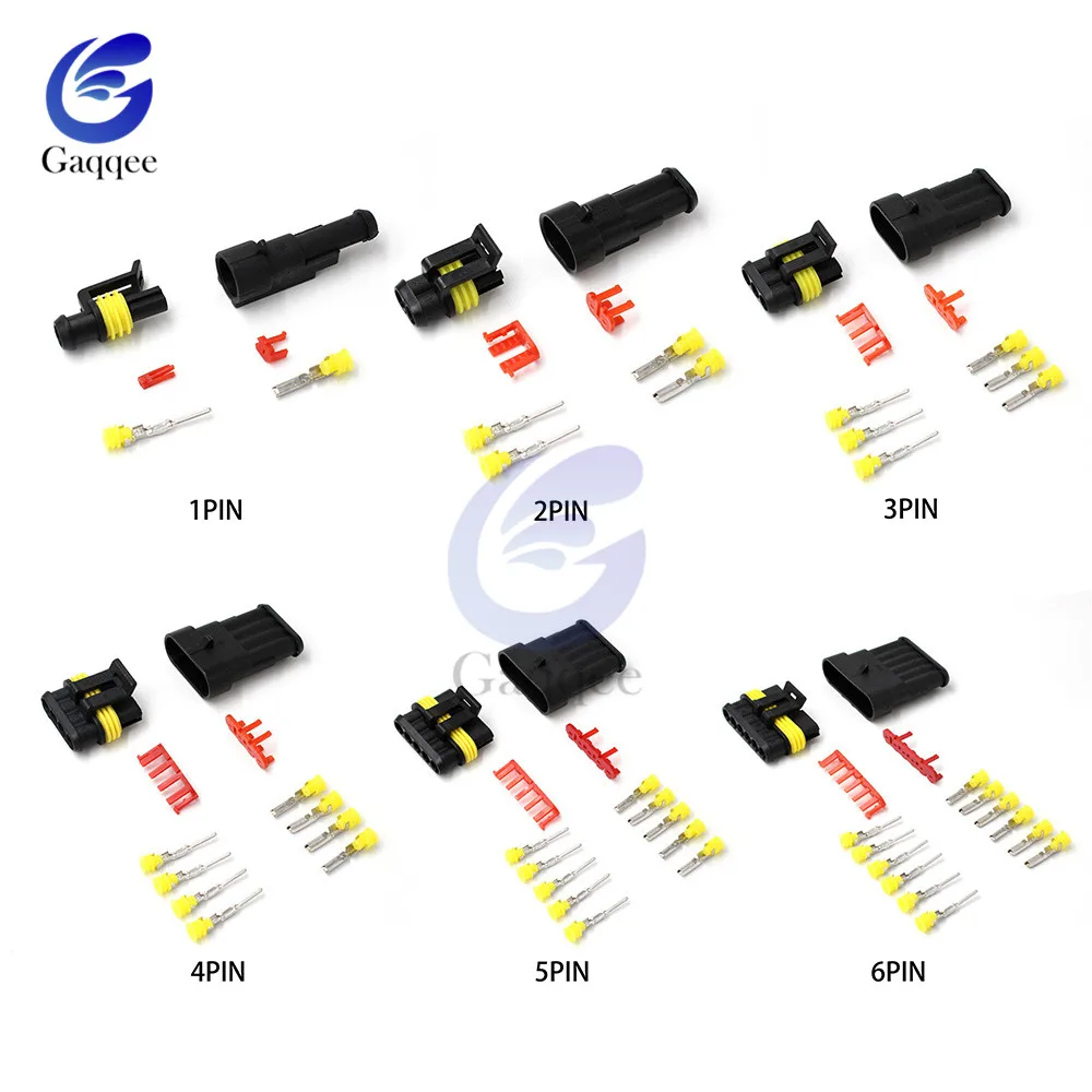 Суперуплотнительный Водонепроницаемый Электрический штекер Way AMP для автомобиля