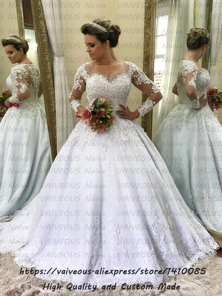 Женское вечернее платье из тюля телесного цвета с длинными рукавами свадебное 2020