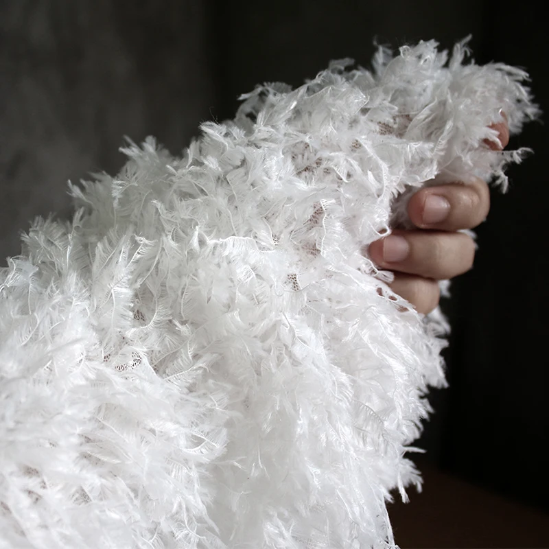 

Creative tassel feather soft designer high-end background fabric
