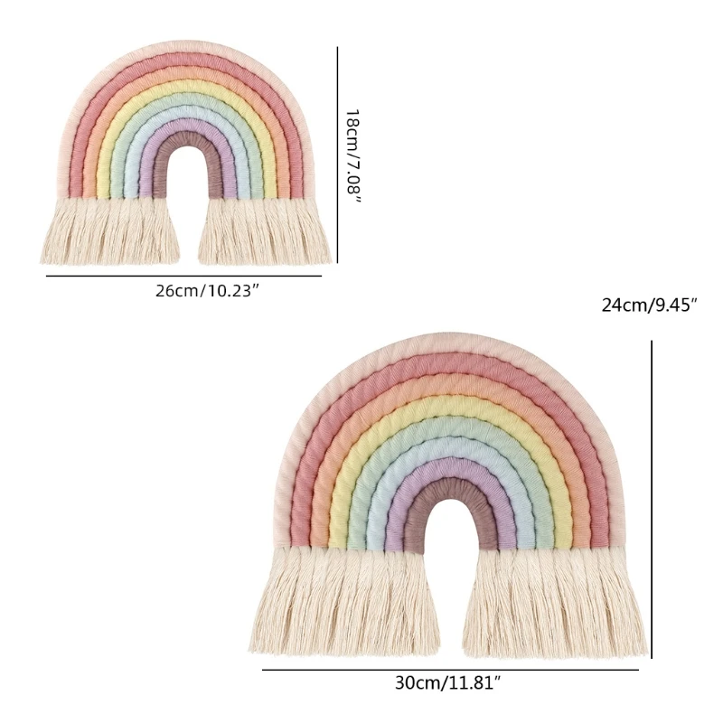 

Nordic Woven 8 Lines Rainbow Tapestry Wall Hanging Living Room Bedroom Color Pendant Decoration Home Decoration Drop Ship