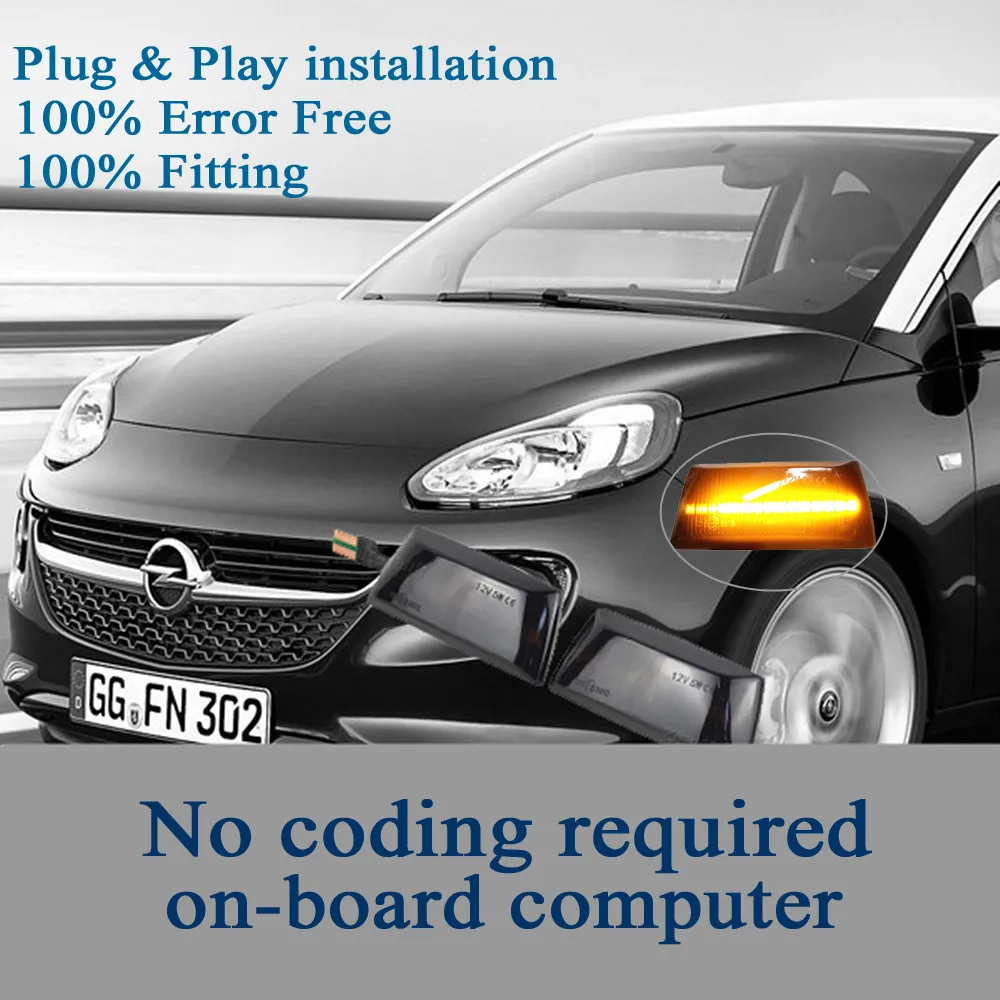 

2pcs Led Dynamic Sequential Blinker Turn Signal Light for OPEL Astra H Zafira B Corsa D Insignia A Meriva B Chevrolet Cruze