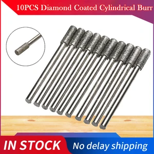 Точилка для бензопилы с алмазным покрытием, цилиндрическая, 4 мм, 10 шт.