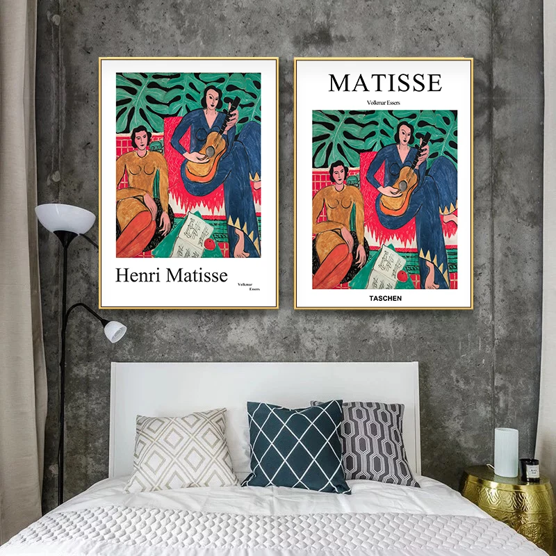 Matisse гитары Плакаты для девочек Шопена живопись нот Wall Art Nordic модульная