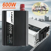 600w1000w car power inverter dc 12v to ac 220v 230v charging adapter converter dual usb universal socket auto accessories black