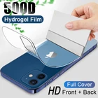 Гидрогелевая пленка с полным покрытием 500D для iPhone 11 12 Pro MAX mini, Защита экрана для iPhone 7 8 6s 6 Plus SE 2020 XR X XS, не стекло