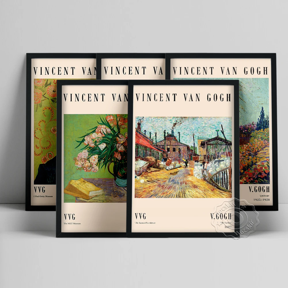 

Vincent Van Gogh Exhibition Print, Portrait Of The Postman Joseph Roulin Wall Painting, Van Gogh Poster Set, Vintage Home Decor