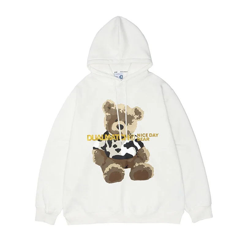 

Толстовка мужская с капюшоном и надписью «Медведь»