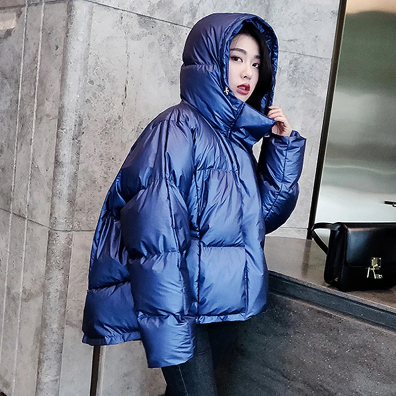 Тренд яркие цвета зимняя куртка Женская парка теплая плотная однотонная