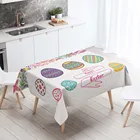 Прямоугольная скатерть, Декоративная скатерть для стола с 3D рисунком пасхальных яиц, скатерть для обеденного стола