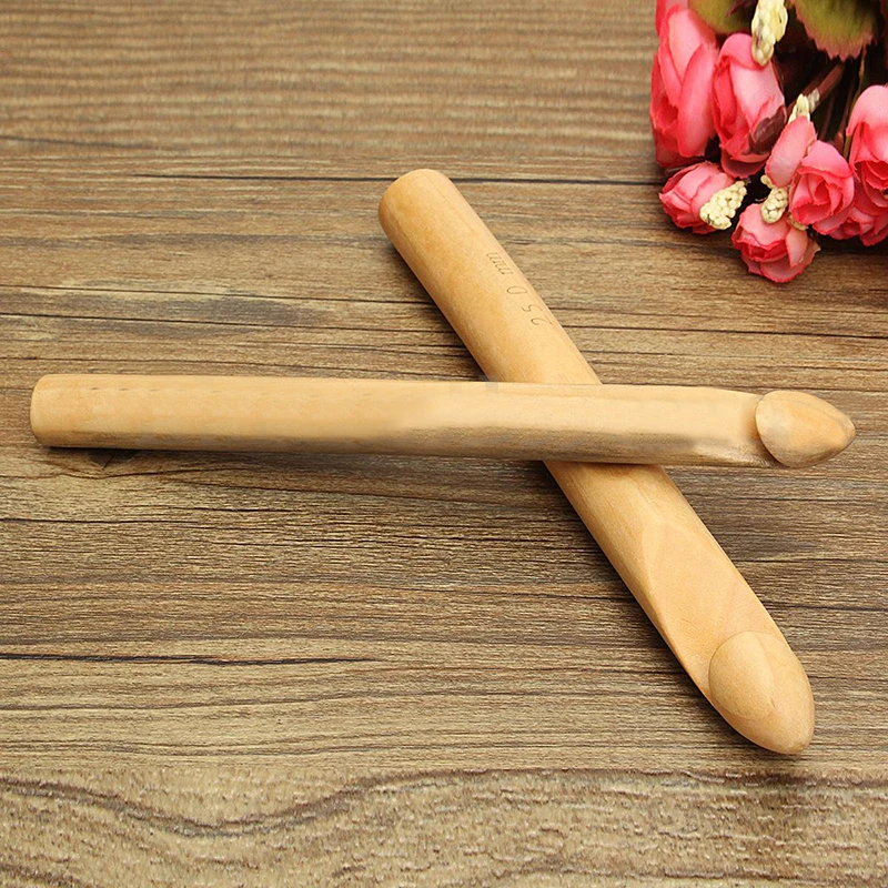

Jumbo Bamboo Handle Crochet Hook Knit Weave Yarn Craft Knitting Needles 20/25 mm