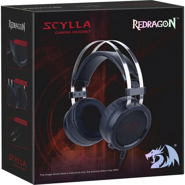 Гарнитура Redragon Scylla проводная стерео 20-20000 Гц 32 Ом 113 дБ -38 2x mini jack черная/красная |