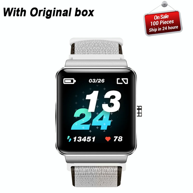 nylon gray H10 Смарт-часы Для мужчин healthHeart артериального Давление подходит Смарт-часы с мониторингом IP67 Водонепроницаемый браслет Фитнес фитнес-трекер - Цвет: nylon gray