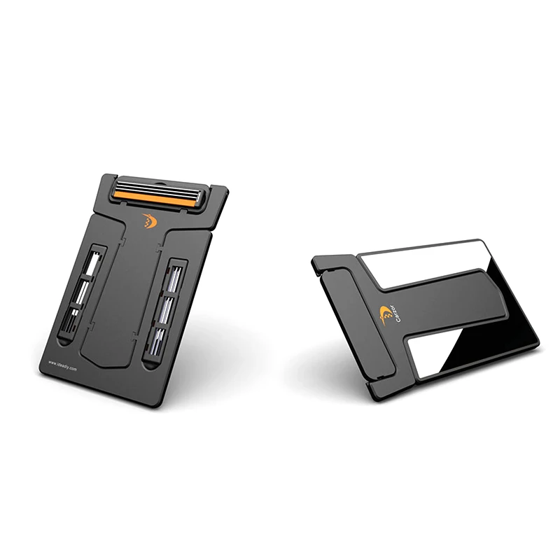 Hot Sale!!! Outdoor Ultra-portable Card Shaver Pocket Razor Safety With Mirror & Blades For Gift Wholesale Dropshipping | Красота и