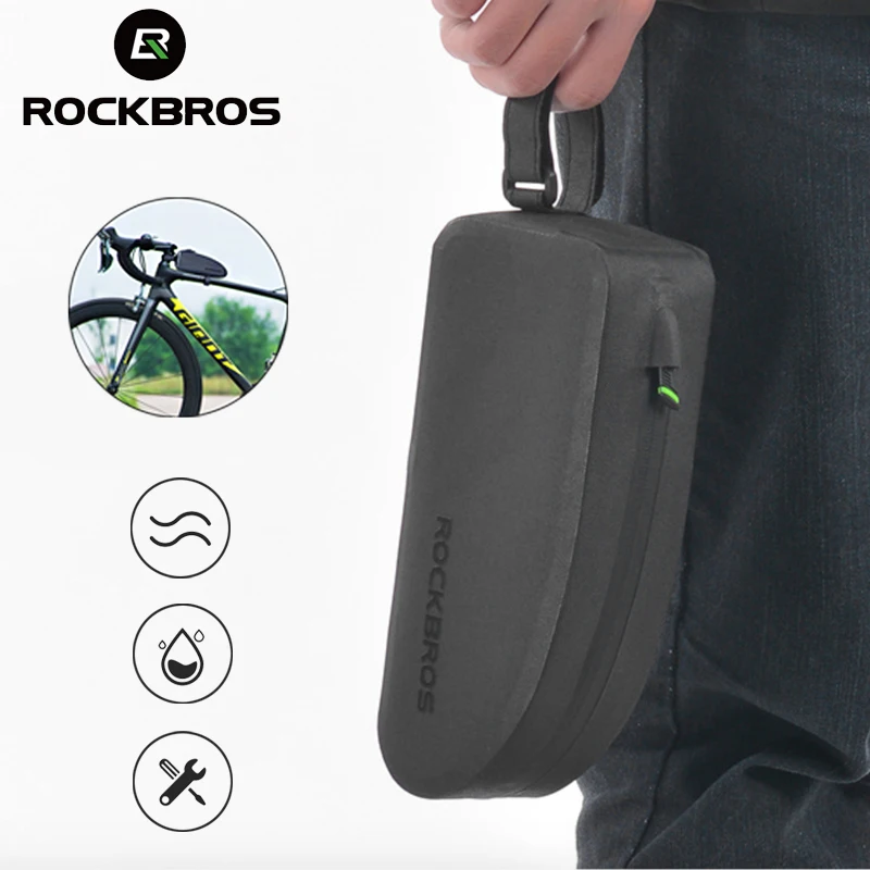 ROCKBROS Cycling Waterproof Bags Bicycle Front Tube Frame Bag 2 Style Capacity MTB Road Bike Accessories Pannier|Сумки и корзины для