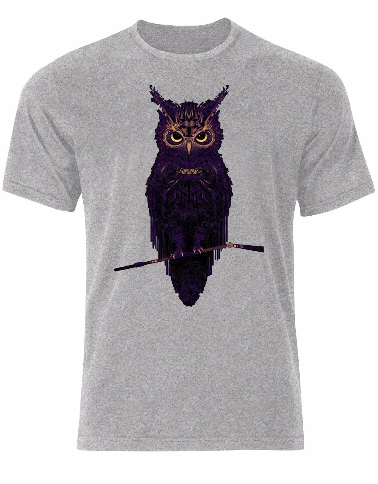 Стимпанк Сова панк фиолетовая Мужская футболка AK26 классические уникальные Топы