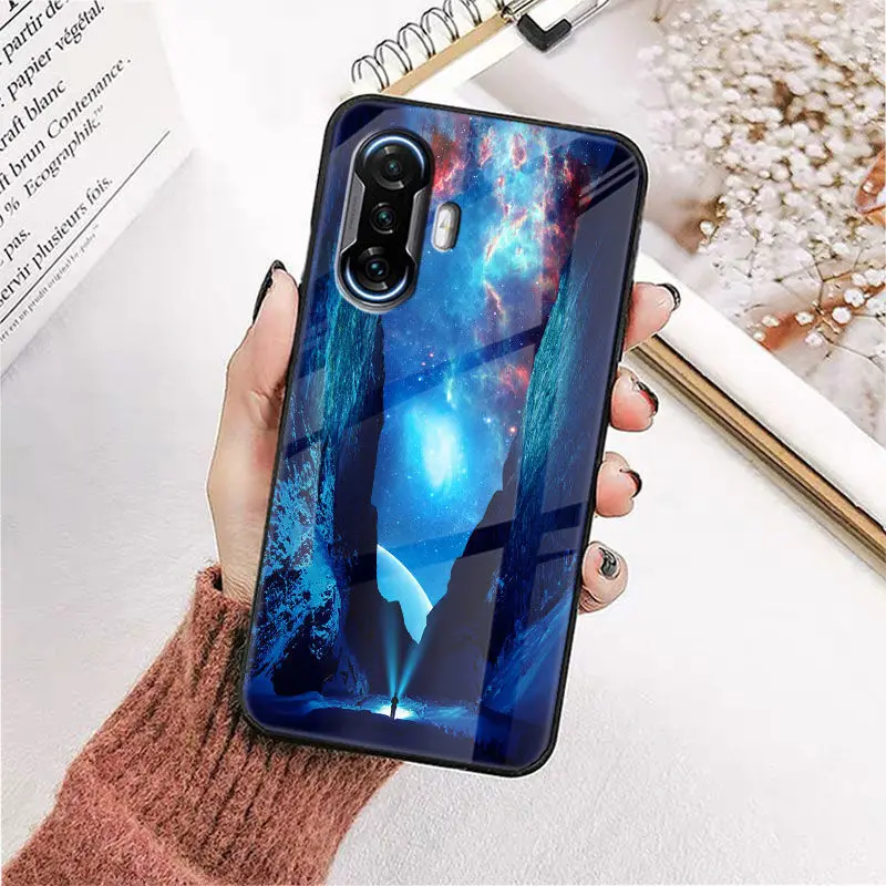 

Tempered Glass Phone Case for Redmi K40 Cartoon Couple Cover Case for Redmi K40 Pro+ Smartphone Cases