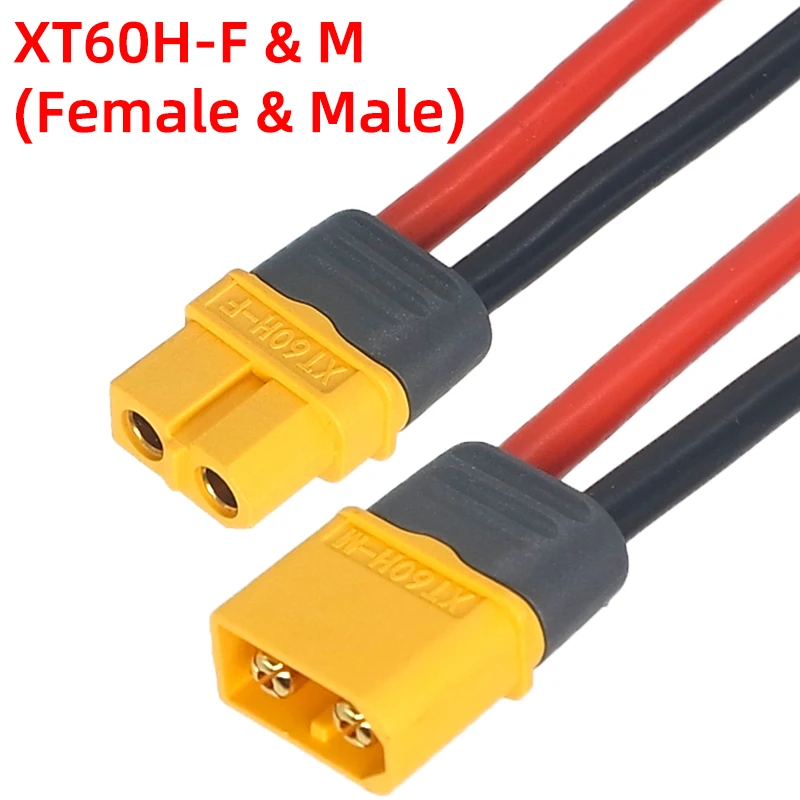 Кабельный разъем Amass XT60 штекер гнездо XT60U Покрытие оболочки 14AWG 12AWG силиконовый