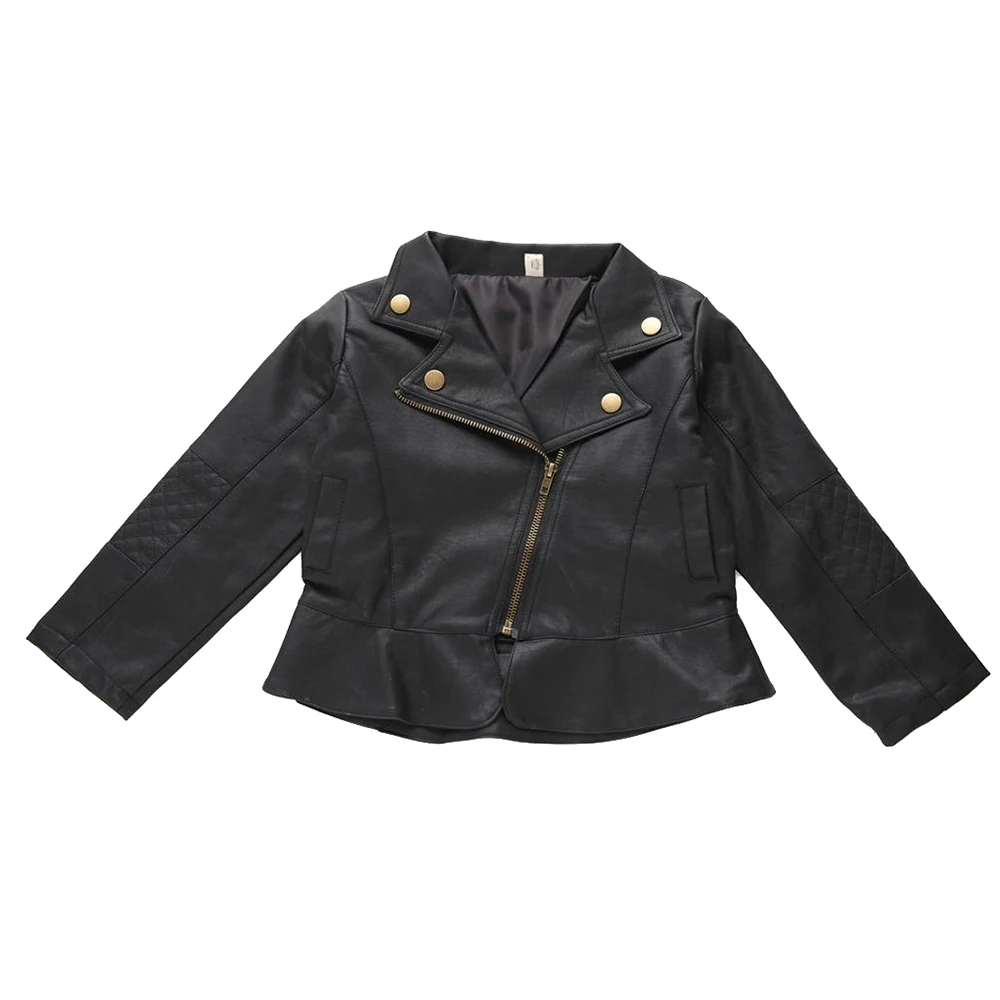 

Coat Jacket Kids PU Leather Jacket for Boys Girls Fashion Windbreaker Outwear Short Coat Spring Autumn Baby Clothes for children