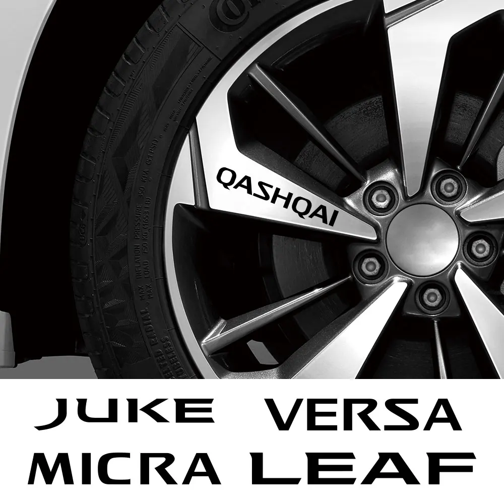 Автомобильные наклейки на обод колеса для Nissan Qashqai 350Z Pathfinder Kicks 370Z nv200 Juke Leaf Micra Armada