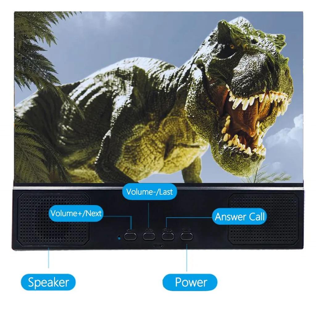 12 дюймов 3D HD проектора кронштейн увеличитель для экрана телефона для видеосъемки усилитель с Bluetooth Динамик смартфон расширитель держатель