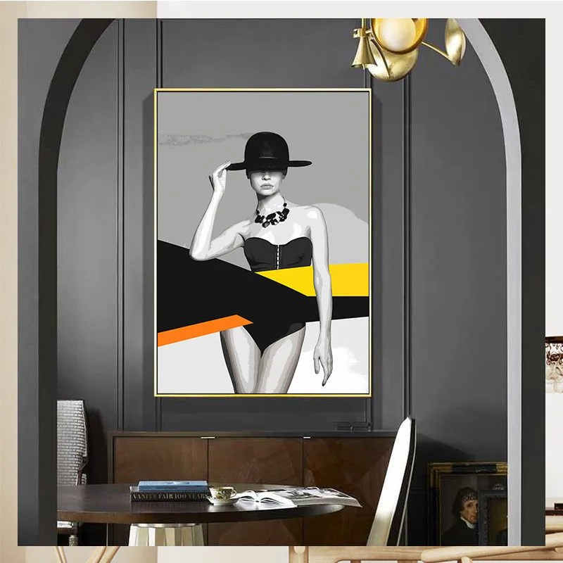 

Modern figure painting paintng by numbers Wall decoration beauty Hand painting relaxation decompression Un framde DIY frame 40