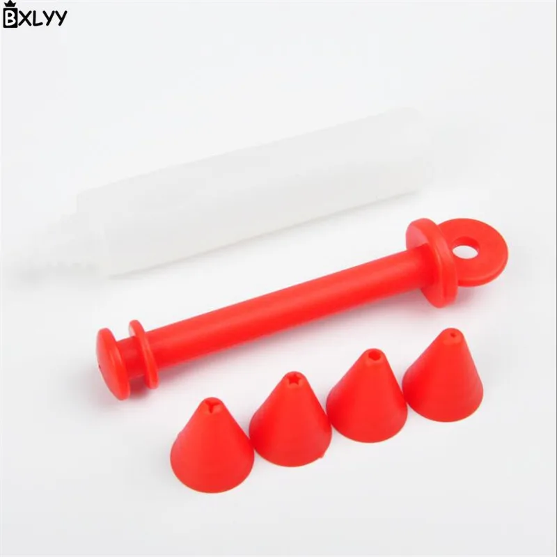 Силиконовая ручка BXLYY с 4 головками для письма шоколадного джема инструменты