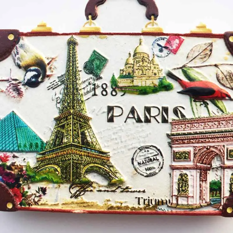 Магнит на холодильник Французский Париж сувенир квадратная сумка