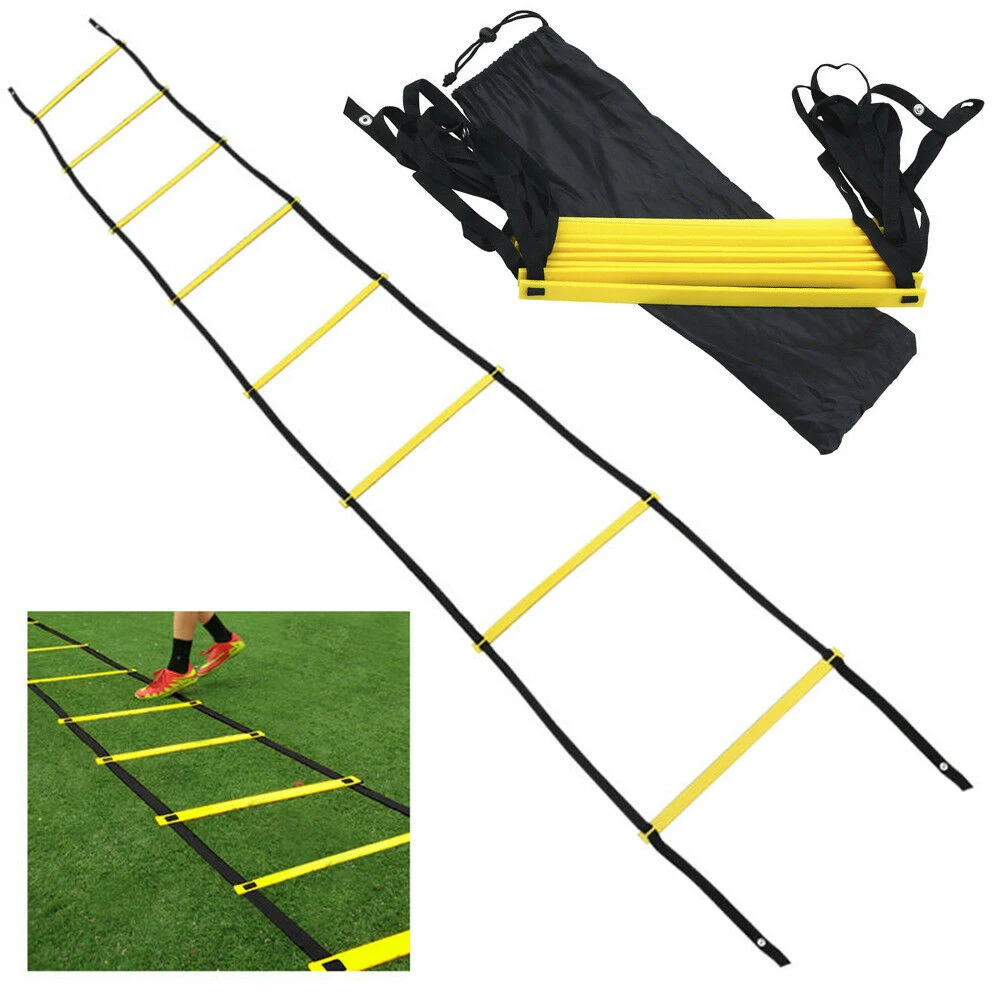 

4M 8 Rung Nylon Straps Training Ladders Agility Speed Ladder Stairs for Soccer Football Speed Ladder Fitness Equipment