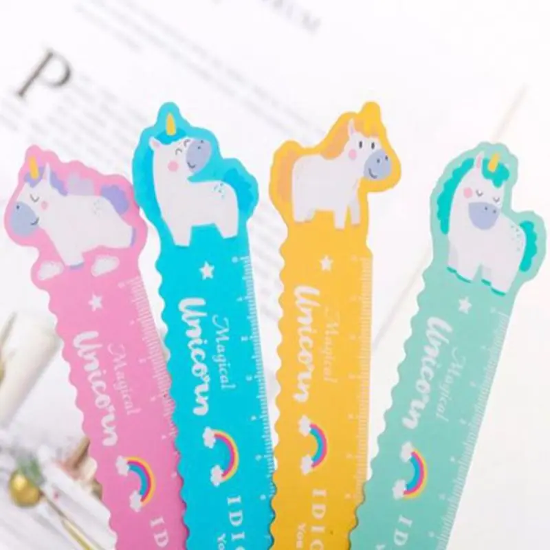 1 шт. Единорог Магнитная линейка Kawaii канцелярские принадлежности новинка милые