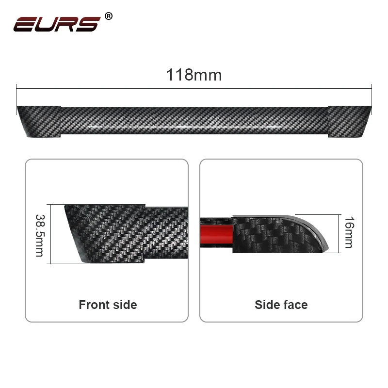 EURS 1 шт. автомобильные аксессуары 2 м углеродное волокно светодиодный спойлер