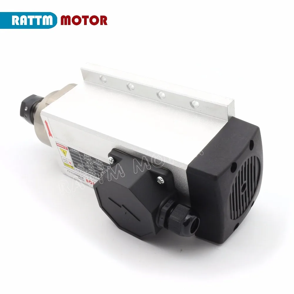 Квадратный качественный комплект электродвигателя шпинделя с воздушным