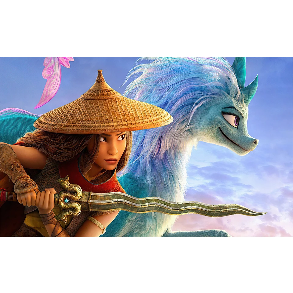 

Алмазная живопись Disney Raya и последний Дракон «сделай сам», полная Алмазная вышивка, предметы интерьера, большой размер