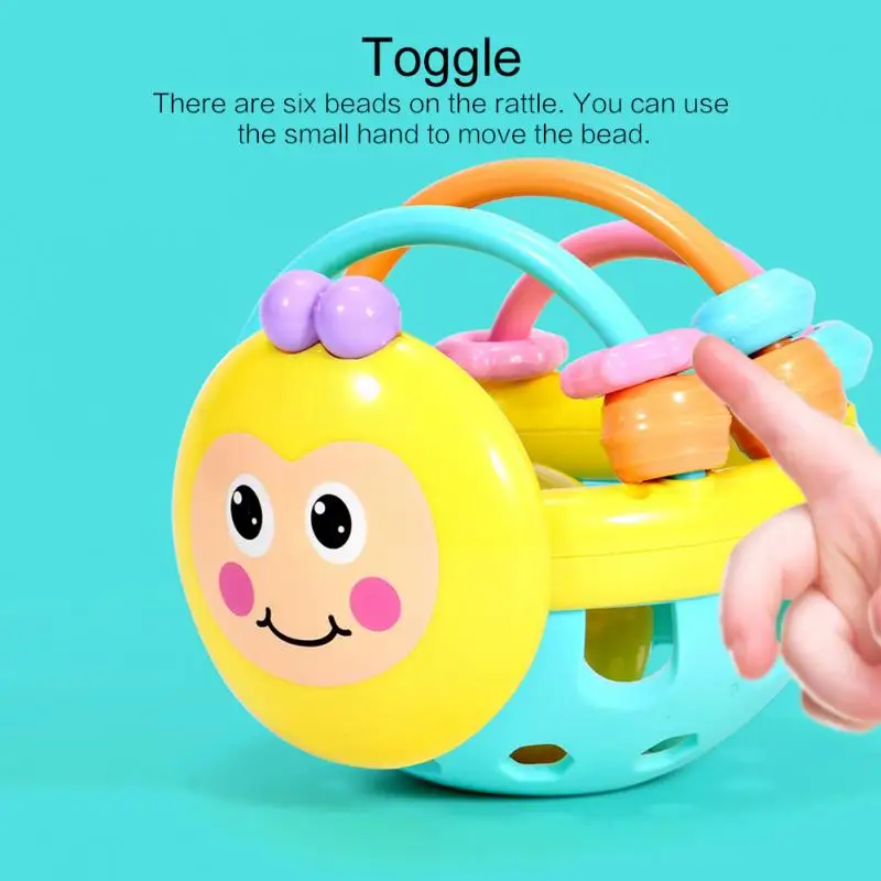 

Soft Rubber Baby Toy Rattle Hand Knocking Rattle Dumbbell Early Educational Toy For Kid Hand Bell Baby Toys 0-12 Month