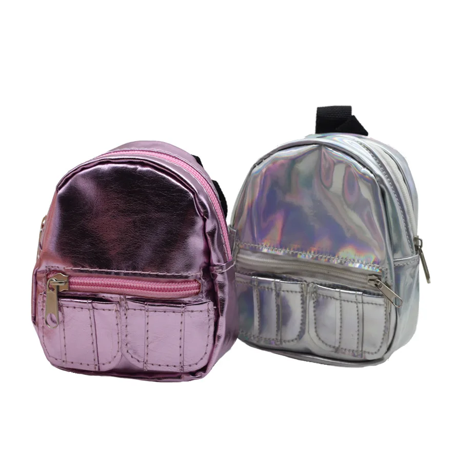 Заводская цена модный розовый/серебристый милый рюкзак из искусственной кожи
