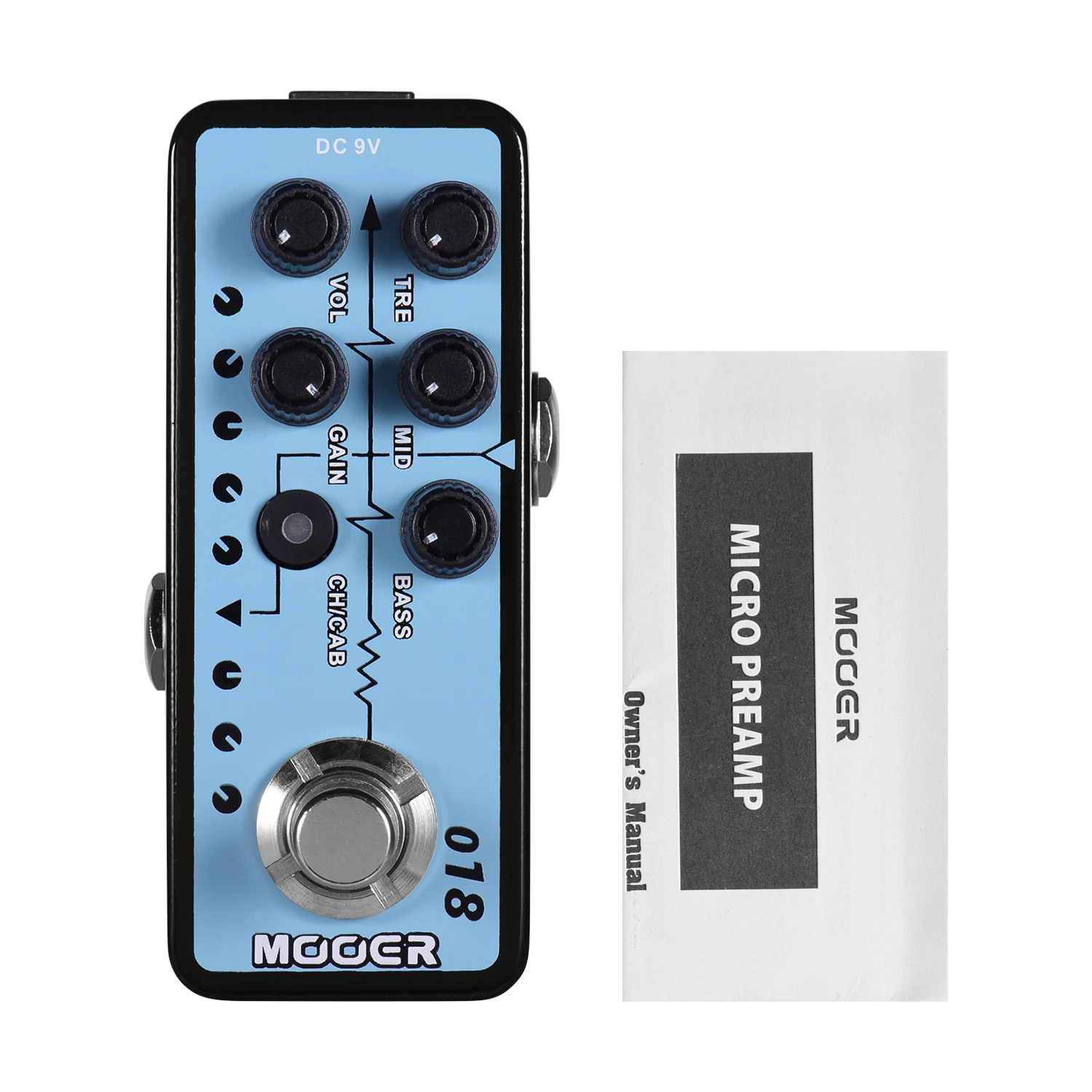 

Mooer MICRO PREAMP Series 018 CUSTOM 100 Digital Guitar Effect Pedal Cabinet Simulation Dual Channels 3-Band EQ