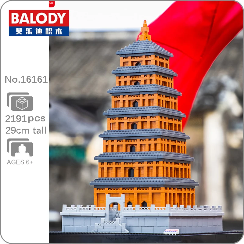 

Balody 16161 World Famous Architecture Wild Goose Pagoda Tower DIY Mini Diamond Blocks Bricks Building Toy for Children no Box