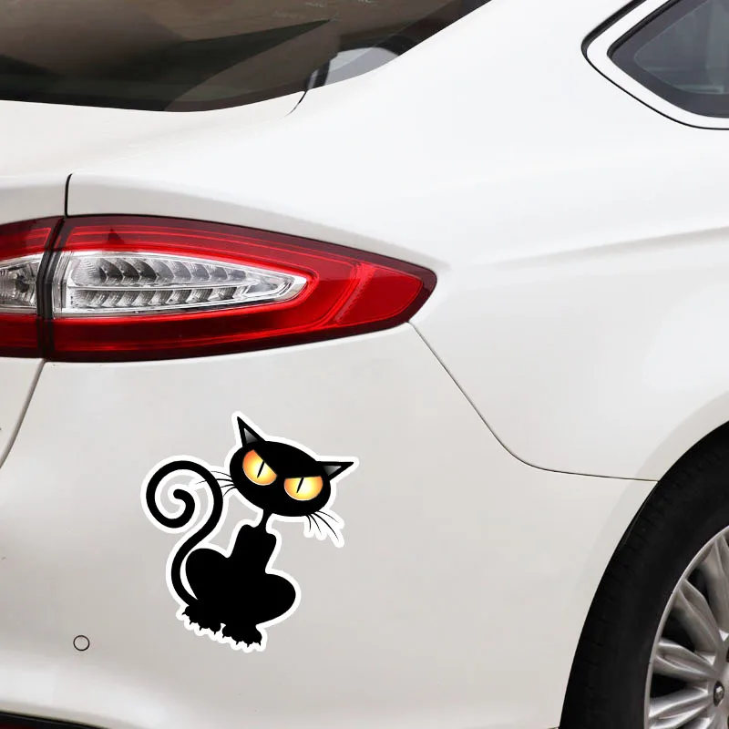 Стильная Автомобильная наклейка Aliauto Хэллоуин Черный кот автомобильное