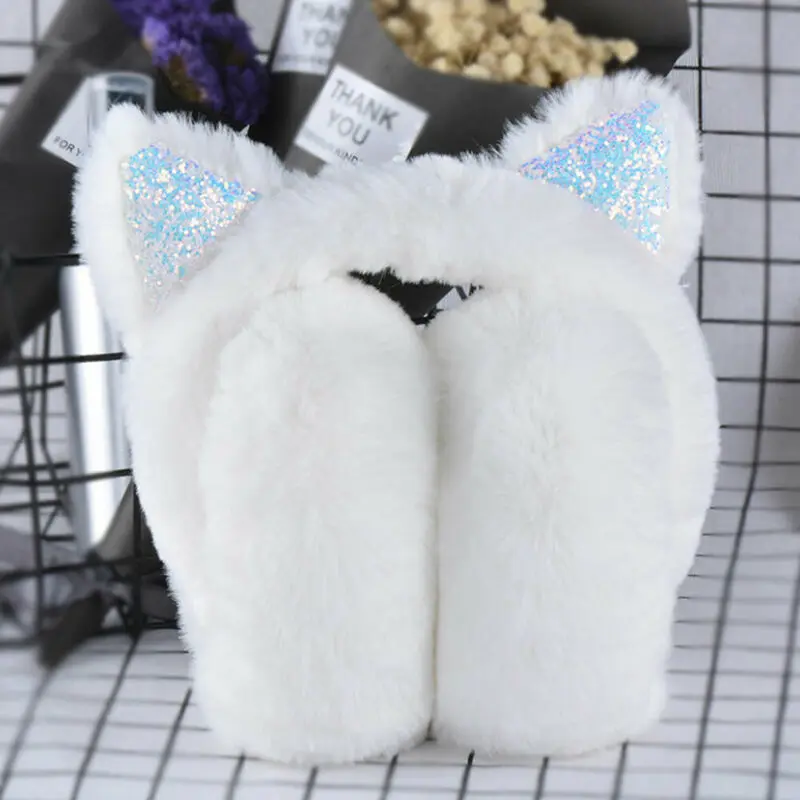 

Brand New Women Girl Kawaii Plush Cat Earmuffs Fur Winter Warm Women Ear Protect Cute Faux Soft Fluffy Earcap