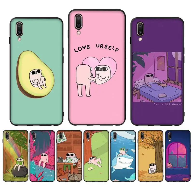 

Cartoon Funny big eyes ketnipz Phone Case For Oppo Reno Realme C3 6Pro Cover For vivo Y91C Y17 Y19 Funda Capa