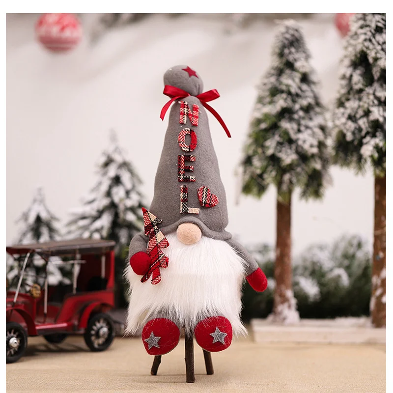 

Christmas Old Man Christmas Faceless Doll Christmas Tree Decoration Xmas Decoration for Home Led Glowing Doll Xmas Kids Gifts