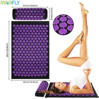 lotus acupressure mat yoga massage mat needles kuznitsa applicator with spikes pillow foot massager cushion for back pain relief