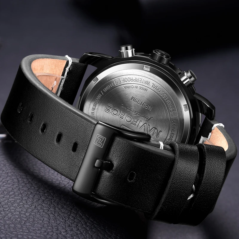 Часы NAVIFORCE мужские кварцевые аналоговые с датой 24 часа спортивные военные