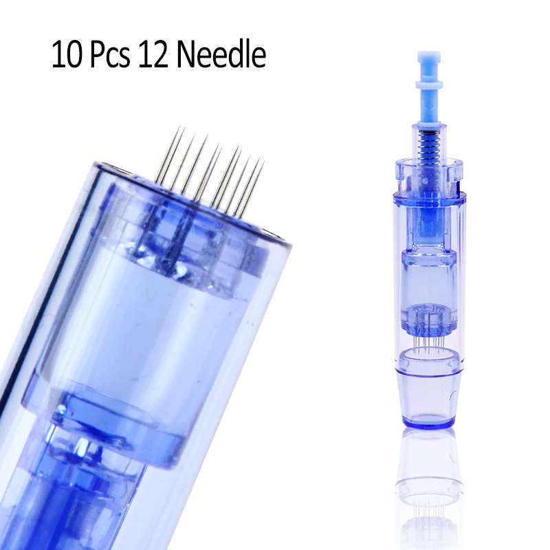 12 Pin 10PCS Dr.Pen A1-C MYM Microneedling Ручка микро-штыковая Порты и разъёмы иголочный картридж BB светящиеся устройства ”Проводная электрическая Dr.Pen мануального татуажа бровей - Габаритные размеры: 12 Pin 10PCS