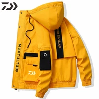 winter autumn 2021 new men fishing clothes solid hoodies mens long sleeve fishing clothing zipper jacket for men wear