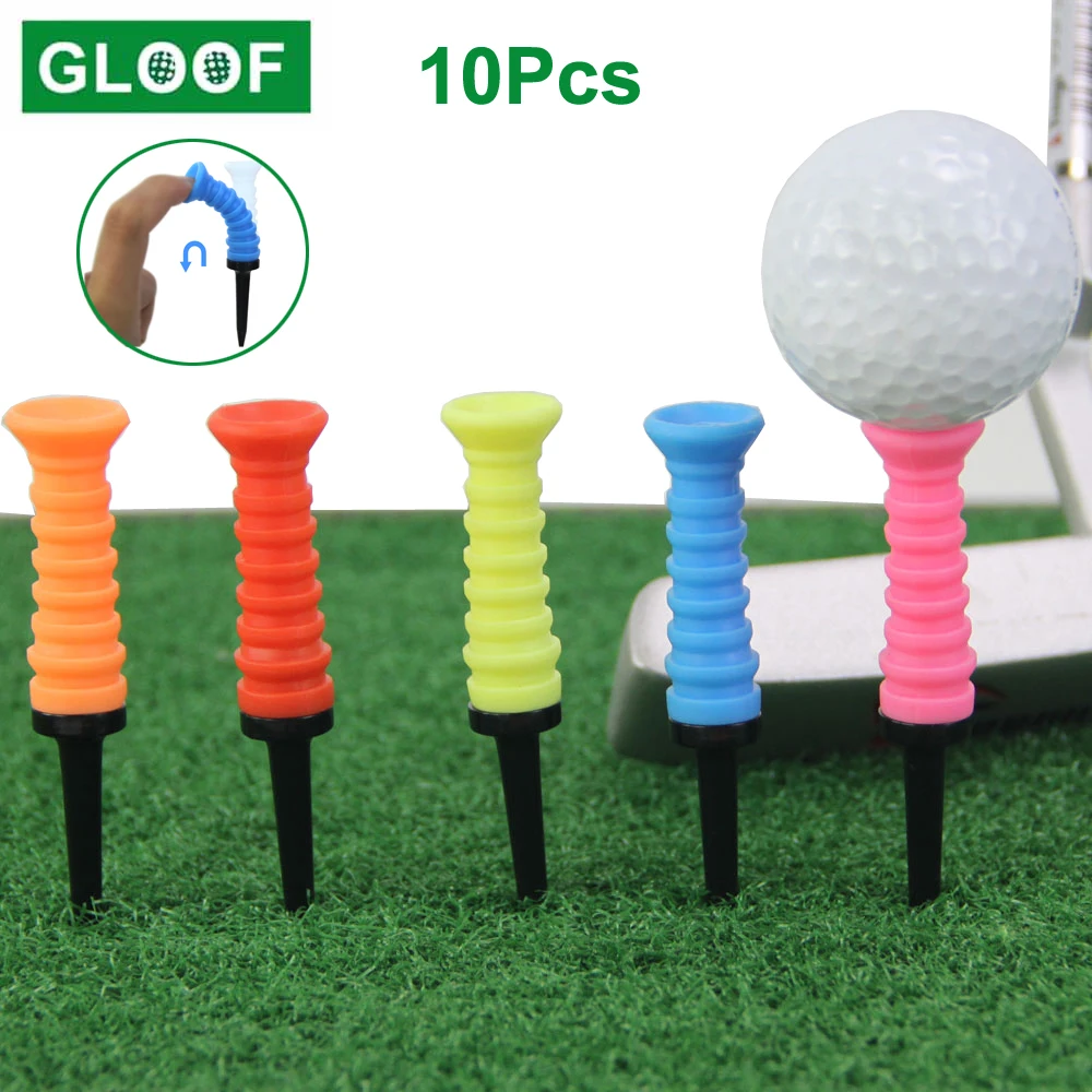 10Pcs Golf Tees Ball Nail Sporting Training Aids Outdoor Plastic Supplies Stud Accessories |