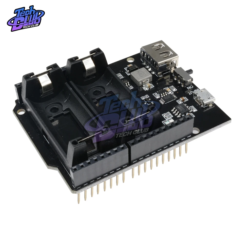 ESP8266 ESP32 блок питания перезаряжаемый Двойной 16340 литиевый аккумулятор зарядное