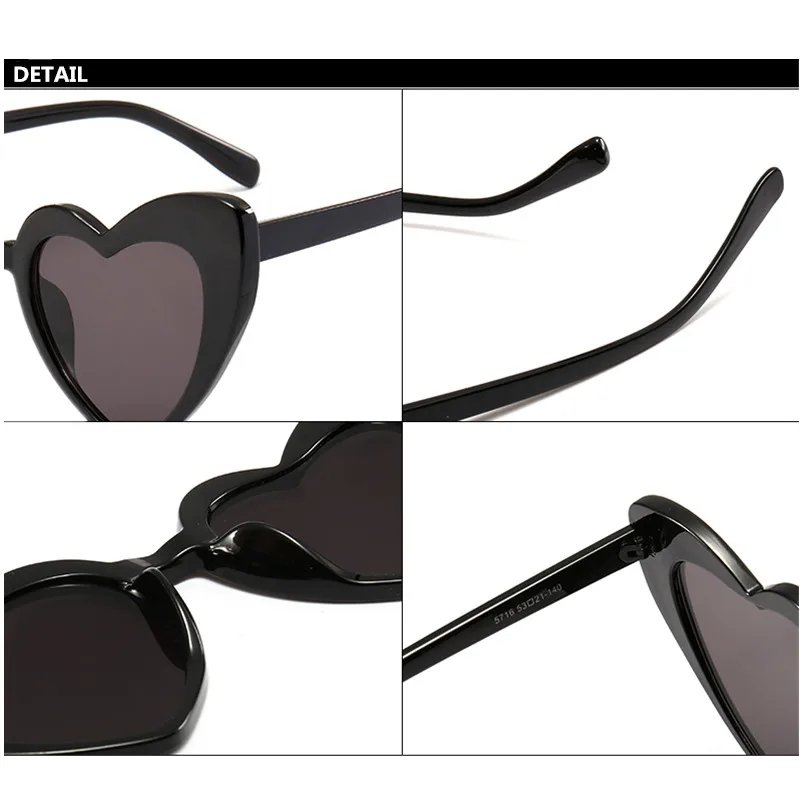 Brand Designer Vintage Sunglass Fashion Love Heart Effect Eyeglasses Women Cute Sexy Retro Cat Eye Cheap Sun Glasses Red Female |